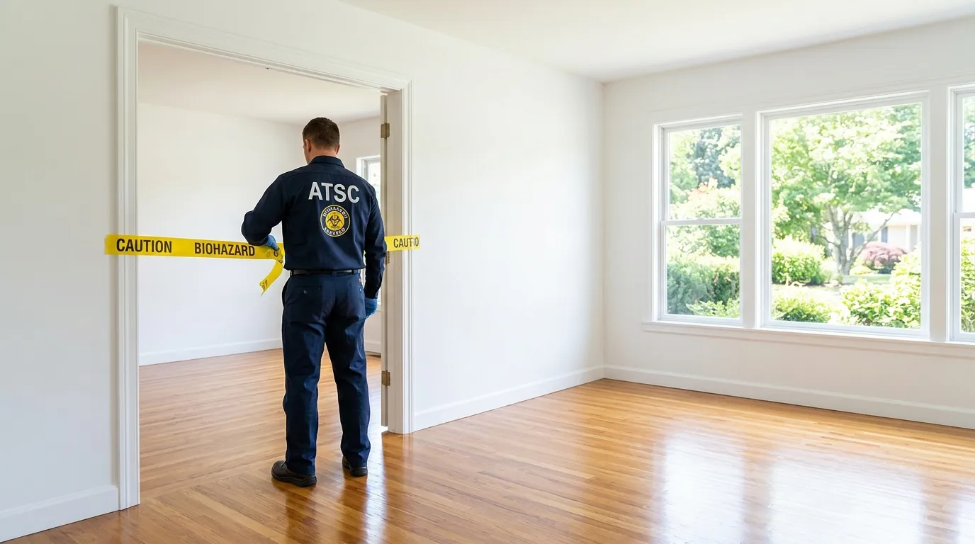 Certified biohazard cleanup crew performing Crime Scene Cleanup in Tequesta